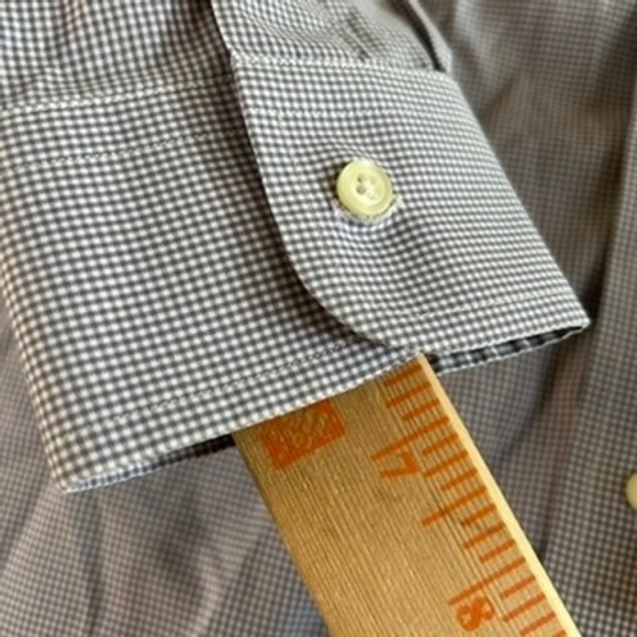 Jos A Bank Executive Collection Dress Shirt LS Purple White Mens 15 1/2 - 33 - Picture 5 of 9